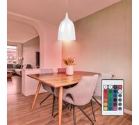 Retrò RGB LED Appesa Pendolo Lampada Telecomando Salotto Ess Camera Big Luce