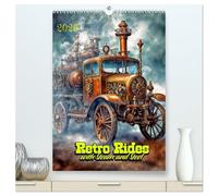 Retro Rides with Steam and Steel (High Quality Premium Wall Calendar 2026 DIN A2 portrait),CALVENDO 12 Month Wall Calendar: Time Traveler's Transport