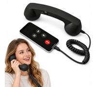 Retro Ring for Cell Phone with Call Controls, Type-C or 3.5 Mm (Black,For Type-c)