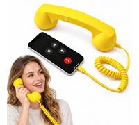 Retro Ring for Cell Phone with Call Controls, Type-C or 3.5 Mm (Yellow,For Type-c)