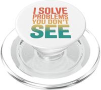 Retrò risolvo problemi che non vedi dichiarazione umorismo PopSockets PopGrip per MagSafe