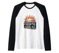 Retro Ritmo Cultura Pop Retro Video Gioco Maglia con Maniche Raglan