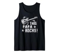 Retro Rock And Roll Guitar This Papa Rocks Canotta