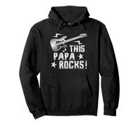 Retro Rock And Roll Guitar This Papa Rocks Felpa con Cappuccio