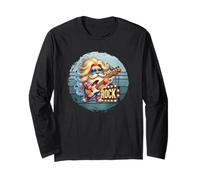Retro Rock Gnome Graphic For Men And Women Vintage Hardrock Maglia a Manica