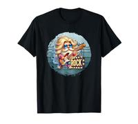 Retro Rock Gnome Graphic For Men And Women Vintage Hardrock Maglietta