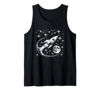 Retro Rocket Adventure - Luna e Stelle dell'esploratore Spaziale Vintage Canotta