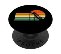 Retro Roller Coaster Ride At The Theme Park Matching Family PopSockets PopGrip Adesivo