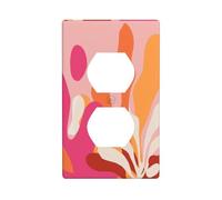 Retro rosa arancione forme audaci minimalista presa presa copertura interruttore luce decorativo 1 banda piastra da parete per cucina camera bagno dimensioni 7 x 11,4 cm