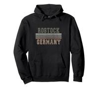 Retro Rostock Germania Felpa con Cappuccio
