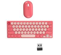 Retro Rotondo Keycap Tastiere Bundles 2.40G Silenti Pulsante Batteria Lunga Per Home Office Setup Tastiere a Batteria Lunga
