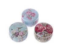 Retro Rotondo Tin Box Tea Candy Monili Moneta Barattoli di Immagazzinaggio Contenitore di Trucco Per Cas Baby Shower Ospite Regali