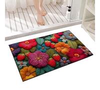 Retro Rug, Anti-Slip Doormat, Soft Sturdy Carpet with Water-Resistant Backing and Fade-Resistant Design for Homeowners Living Room Study Balcony Commercial Space Kitchen Entrance Bathroom