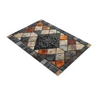 Retro Rugs, Decorative Entrance Rug, Washable Anti-Slip Carpet, Soft Floor Mat for Living Room, Balcony, Bathroom, Commercial Space, Homeowners Entryway, Bedroom, Study, Kitchen, Indoor Accent