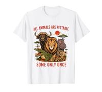 Retro Safari Tutti Gli Animali Sono Pettable Alcuni Solo Una Volta Maglietta