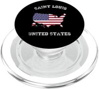 Retro Saint Louis Stati Uniti Distressed USA bandiera PopSockets PopGrip per MagSafe