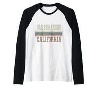retrò San Bernardino California Maglia con Maniche Raglan
