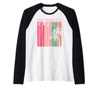 Retro San Francisco California Surf Vintage Beach Golden 510 Maglia con Maniche Raglan