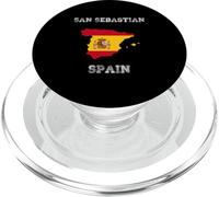 Retro San Sebastian Spagna Distressed Spagna Bandiera PopSockets PopGrip per MagSafe