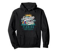 Retro San Sebastian State Park Florida Surf Tramonto Vacanza Felpa con Cappuccio