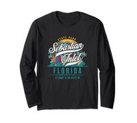Retro San Sebastian State Park Florida Surf Tramonto Vacanza Maglia a Manica