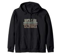 retrò Santa Clara California Felpa con Cappuccio