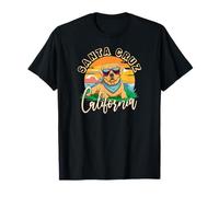 Retro Santa Cruz California Beach Labrador Dog Breed Maglietta