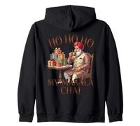 Retro Santa Sunglasses Hold Masala Chai Indian Men Women Felpa con Cappuccio