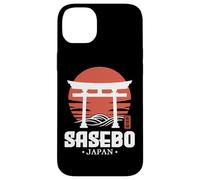 Retro Sasebo Giappone Torii Gate giapponese Kanji Souvenir Custodia per iPhone 14 Plus