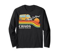 Retro School Bus Driver Certified Chaos Transport Technician Maglia a Manica