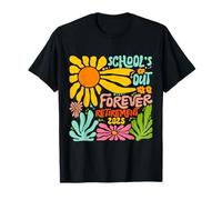 Retro School's Out Forever Retirement 2025 Insegnante in pensione Maglietta