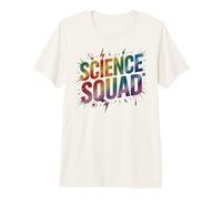 Retro Science Squad Fisica Team Impara STEM Nerd Tech Lab Maglietta Premium