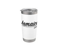 Retro Script Giamaica Queens NY New York Quartiere Bicchiere termico in acciaio inox doppia parete