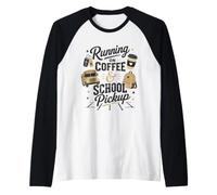 Retro Scuola Pickup caffè Mamma Mattina Run Vibe Maglia con Maniche Raglan