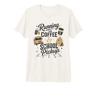 Retro Scuola Pickup caffè Mamma Mattina Run Vibe Maglietta Premium
