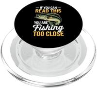 Retro Se riesci a leggere questa pesca troppo vicino divertente pescatore PopSockets PopGrip per MagSafe
