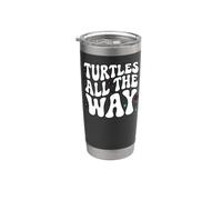 Retro Sea Turtle Turtles All The Way Oceans Lover Bicchiere termico in acciaio inox doppia parete
