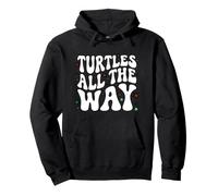 Retro Sea Turtle Turtles all The Way Oceans Lover Felpa con Cappuccio