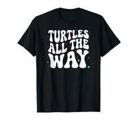 Retro Sea Turtle Turtles all The Way Oceans Lover Maglietta