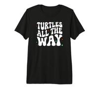 Retro Sea Turtle Turtles all The Way Oceans Lover Maglietta Premium