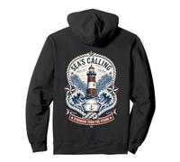 Retro Sea's Calling Sailorcore Fishermencore Felpa con Cappuccio
