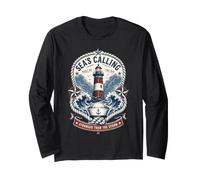 Retro Sea's Calling Sailorcore Fishermencore Maglia a Manica