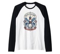 Retro Sea's Calling Sailorcore Fishermencore Maglia con Maniche Raglan