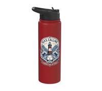 Retro Sea's Calling Sailorcore Fishermencore Stainless Steel Insulated Water Bottle