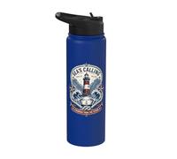 Retro Sea's Calling Sailorcore Fishermencore Stainless Steel Insulated Water Bottle