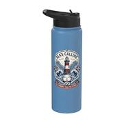 Retro Sea's Calling Sailorcore Fishermencore Stainless Steel Insulated Water Bottle