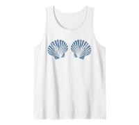 Retro Seashells Bra Beach Retro Seashell Estate Donna Canotta