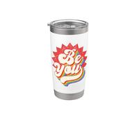 Retro Self Expression | Typographic Concept Bicchiere termico in acciaio inox doppia parete