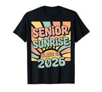 Retro Senior Sunrise 2026 High School 12th Twelfth Grade Sun Maglietta