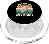 Retro Sheeps I Just Freaking Love Sheeps Animali Amante PopSockets PopGrip per MagSafe